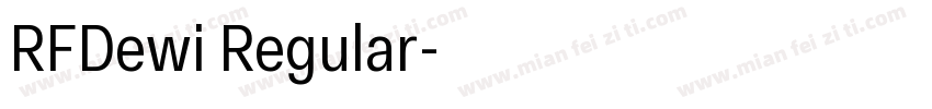 RFDewi Regular字体转换